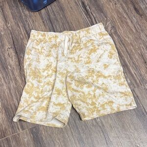 Cat & Jack Tie-Dye Yellow Cream Drawstring Shorts